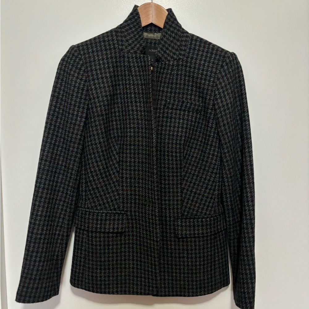 J Crew houndstooth blazer coat